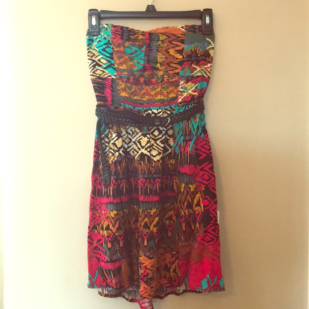 Strapless Summer Dress w/ Belt